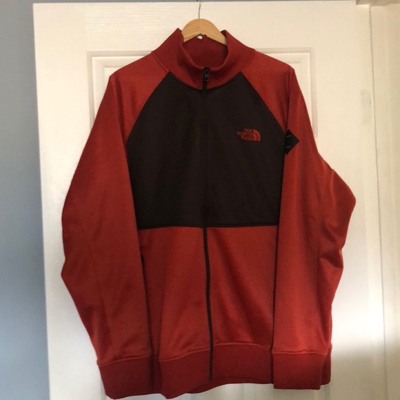 The North Face Men’s Zip Up Jacket orange and brown - Picture 2 of 12